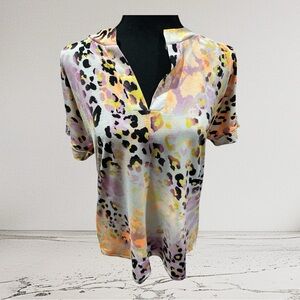 Sew In Love Leopard Print Blouse - Size S